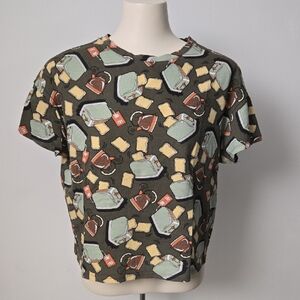 4/$20 ❤️ Zara Tee with Toaster & Bread Print (S)